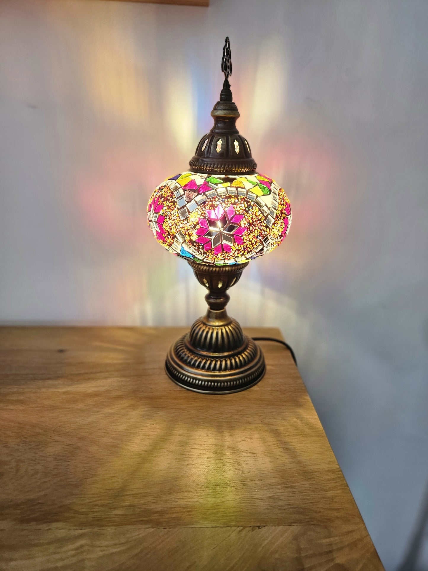Lampe mosaïque: Fleur