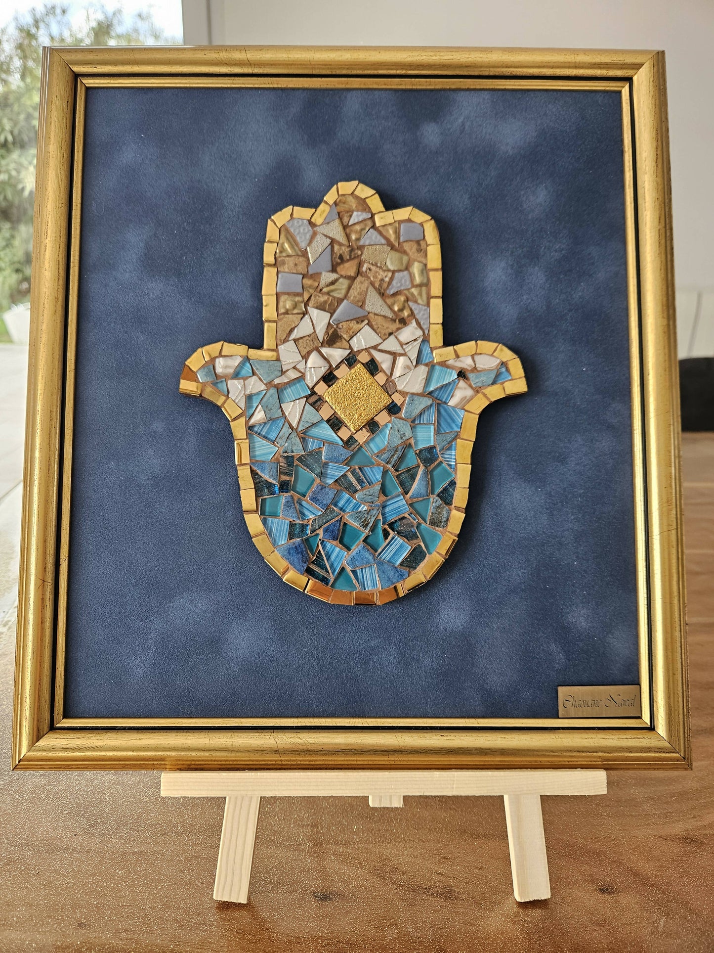 Tableau Khamsa en mosaïque