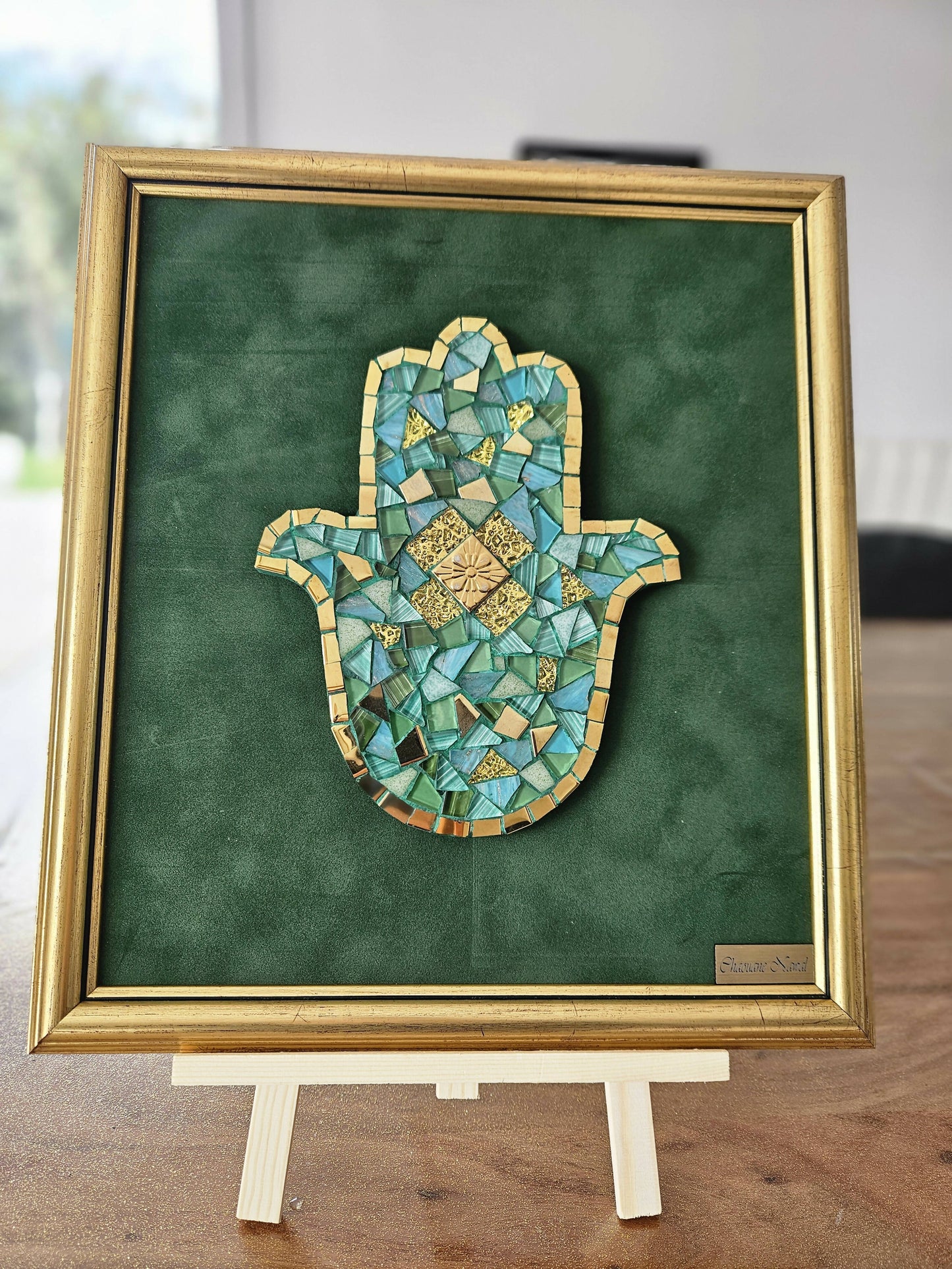 Tableau Khamsa en mosaïque