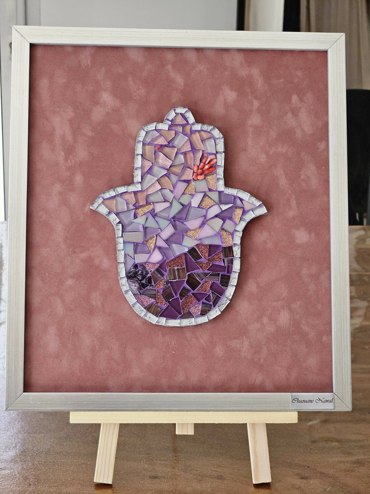 Tableau Khamsa en mosaïque