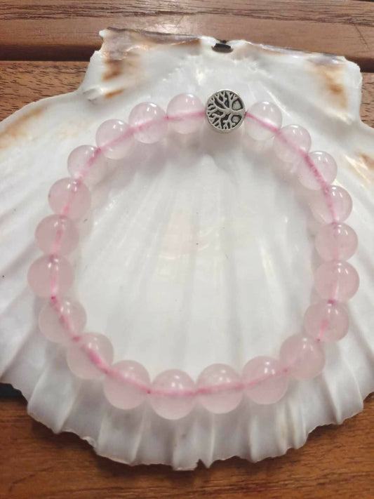 Bracelet en quartz rose