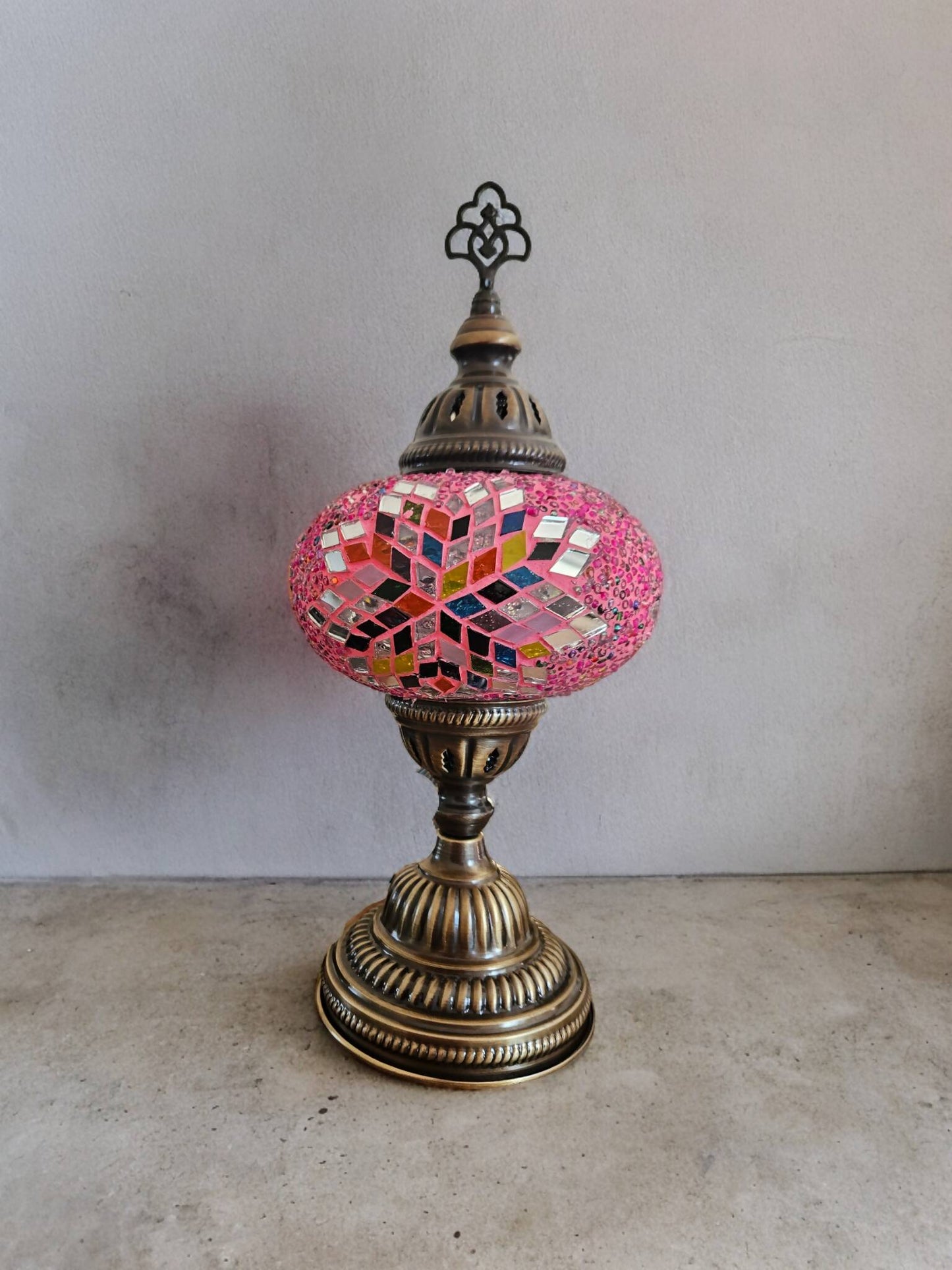 Lampe mosaïque: Rose