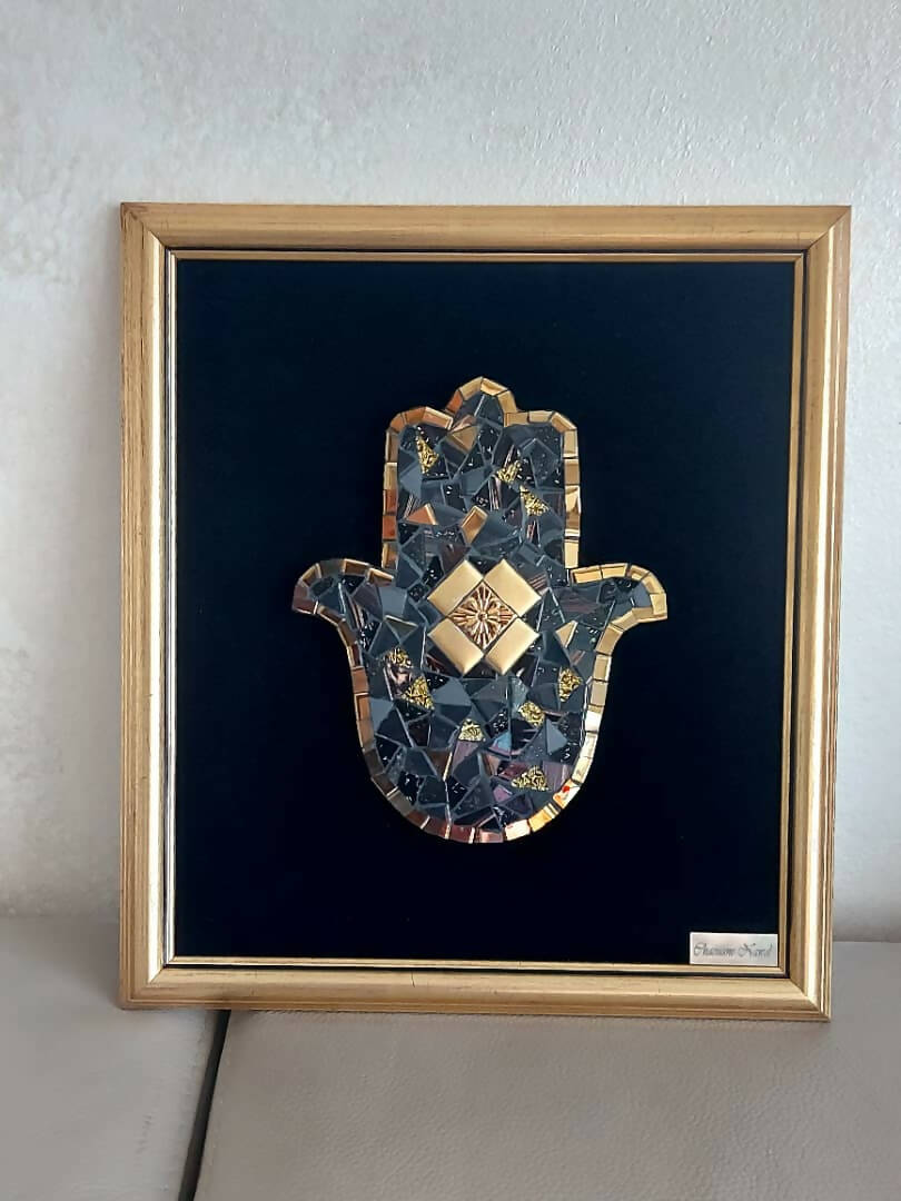 Tableau Khamsa en mosaïque